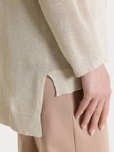 Cardigan con bottoni in Crêpe Lurex Bianchi Donna - Ragno