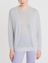 Cárdigan en Crêpe Lurex Blanco para mujer - Ragno