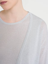 Cárdigan en Crêpe Lurex Blanco para mujer - Ragno