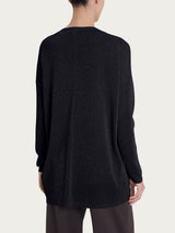 Cardigan in Crêpe Lurex Neri Donna - Ragno