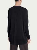 Cardigan in Crêpe Lurex Neri Donna - Ragno