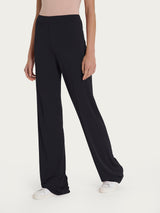 Pantalone ampio in Crêpe Satin Neri Donna - Ragno