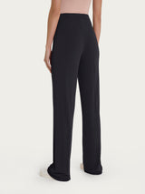 Pantalone ampio in Crêpe Satin Neri Donna - Ragno