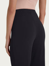 Pantalone ampio in Crêpe Satin Neri Donna - Ragno