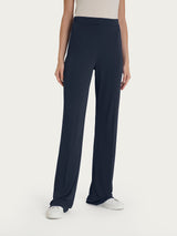 Pantalone ampio in Crêpe Satin Blu Donna - Ragno