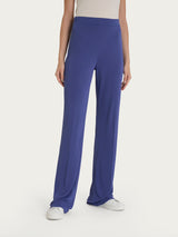Pantalone ampio in Crêpe Satin Blu Donna - Ragno