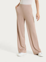 Pantalone ampio con tasche in jersey di viscosa crêpe Marroni Donna - Ragno