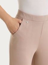 Pantalone ampio con tasche in jersey di viscosa crêpe Marroni Donna - Ragno