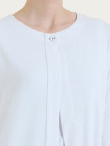 Cardigan corto in jersey di viscosa crêpe Bianchi Donna - Ragno
