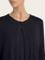 Cardigan corto in jersey di viscosa crêpe Neri Donna - Ragno