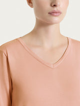 Maglietta con scollo a V in Viscosa Summer Arancioni Donna - Ragno