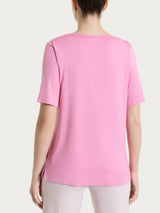 Maglietta con scollo a V in Viscosa Summer Rosa Donna - Ragno