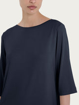 Camiseta de manga 3/4 de mezcla de viscosa, azul, para mujer - Ragno