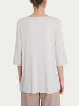 Maglietta con manica 3/4 in misto viscosa Bianchi Donna - Ragno