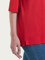 Maglietta con manica 3/4 in misto viscosa Rossi Donna - Ragno