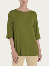 Maglietta con manica 3/4 in misto viscosa Verdi Donna - Ragno