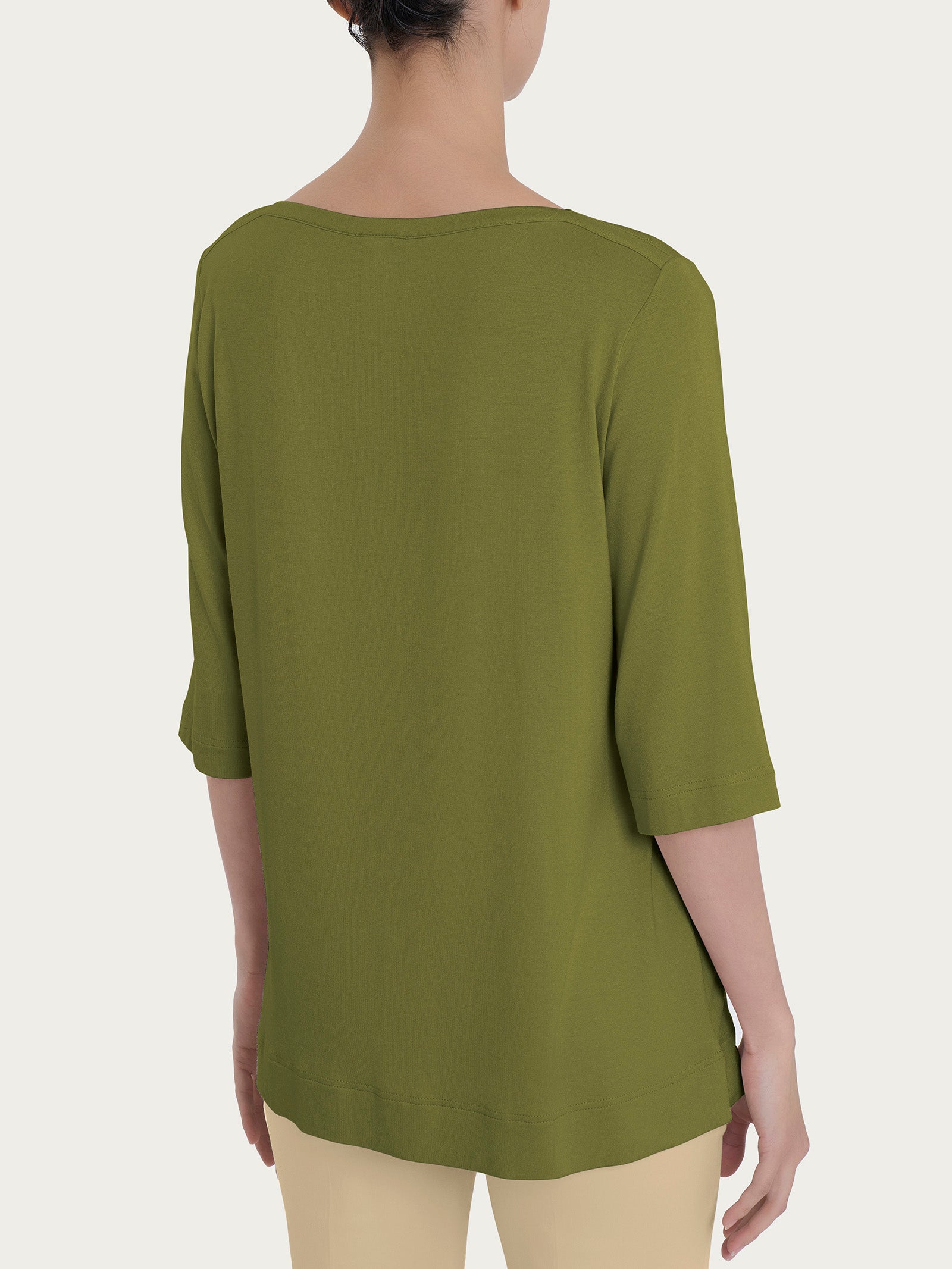 Maglietta con manica 3/4 in misto viscosa Verdi Donna - Ragno