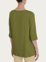 Maglietta con manica 3/4 in misto viscosa Verdi Donna - Ragno