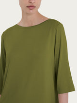 Maglietta con manica 3/4 in misto viscosa Verdi Donna - Ragno