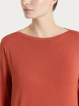 Maglietta con manica 3/4 in misto viscosa Rossi Donna - Ragno