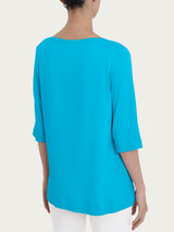Maglietta con manica 3/4 in misto viscosa Azzurri Donna - Ragno