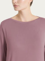 Maglietta con manica 3/4 in misto viscosa Viola Donna - Ragno