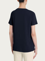 Maglietta girocollo in Ultralight Blu Donna - Ragno