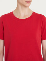 Maglietta tinta unita con manica corta in Ultralight Rossi Donna - Ragno