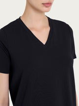 Maglietta con Scollo a V in Ultralight Neri Donna - Ragno