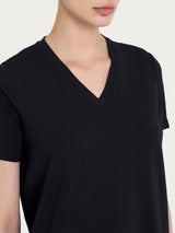 Maglietta con Scollo a V in Ultralight Neri Donna - Ragno