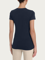 Maglietta girocollo chiuso in Ultralight Blu Donna - Ragno