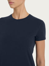 Maglietta girocollo chiuso in Ultralight Blu Donna - Ragno