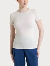 Maglietta girocollo chiuso in Ultralight Bianchi Donna - Ragno