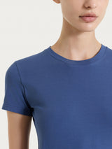 Maglietta girocollo chiuso in Ultralight Blu Donna - Ragno