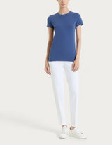 Maglietta girocollo chiuso in Ultralight Blu Donna - Ragno