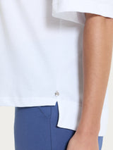 Maglietta boxy tinta unita in Ultralight Bianchi Donna - Ragno