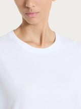 Maglietta boxy tinta unita in Ultralight Bianchi Donna - Ragno