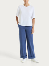 Maglietta boxy tinta unita in Ultralight Bianchi Donna - Ragno