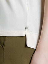 Maglietta boxy tinta unita in Ultralight Bianchi Donna - Ragno