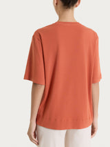 Maglietta boxy tinta unita in Ultralight Rossi Donna - Ragno