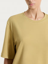 Maglietta boxy tinta unita in Ultralight Verdi Donna - Ragno