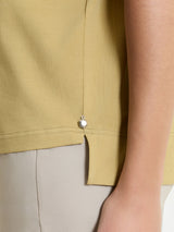 Maglietta boxy tinta unita in Ultralight Verdi Donna - Ragno