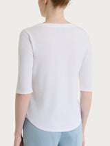 Maglietta tinta unita con manica 3/4 in Ultralight Bianchi Donna - Ragno