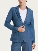Blazer due bottoni in Light Denim Blu Donna - Ragno