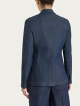 Blazer due bottoni in Light Denim Viola Donna - Ragno