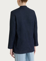 Blazer over destrutturato in Light Denim Viola Donna - Ragno