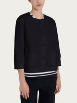 Giacca con bottoni in Light Denim Neri Donna - Ragno