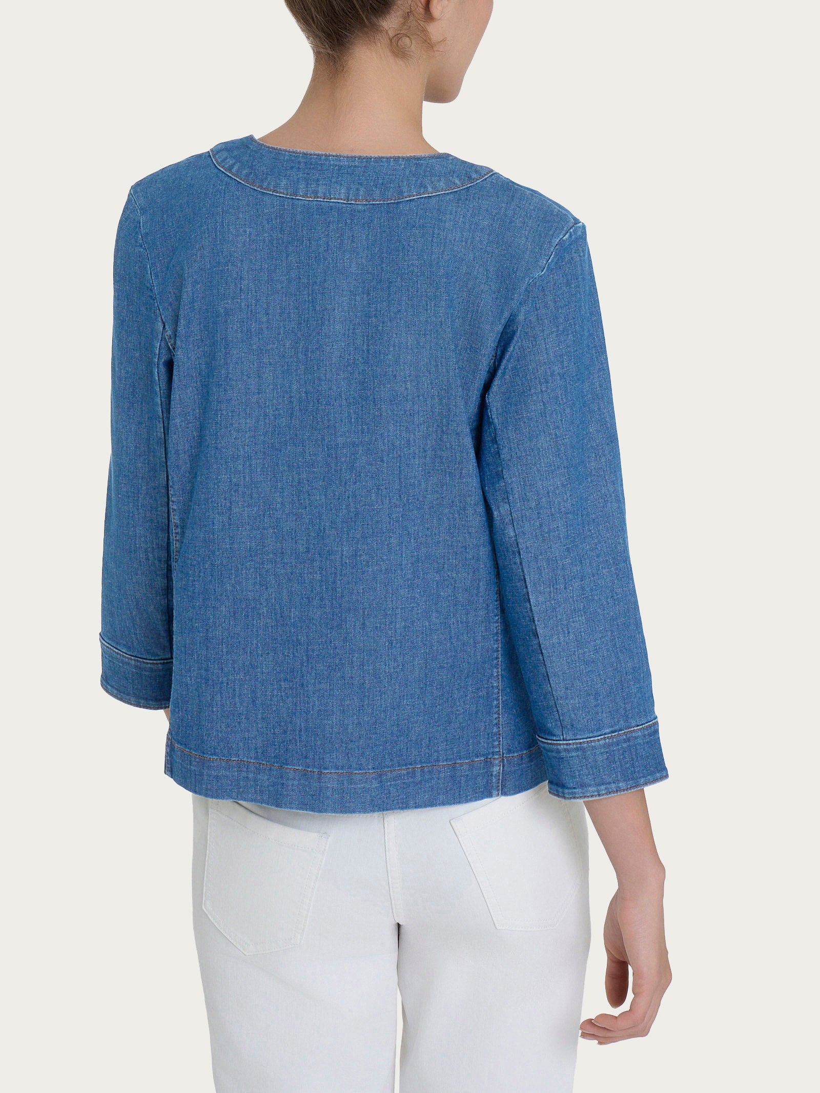 Giacca con bottoni in Light Denim Blu Donna - Ragno