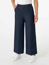Jeans ampio alla caviglia con tasche in Light Denim Viola Donna - Ragno