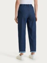 Jeans a carota con tasche in Light Denim Blu Donna - Ragno